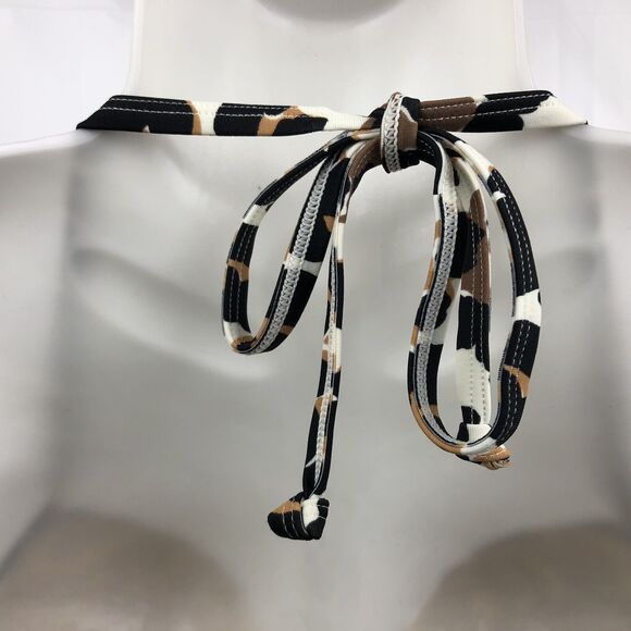 Victoria's Secret Bikini Top Women 34C Animal Print Bandeau Halter Underwire Pad - Picture 6 of 12